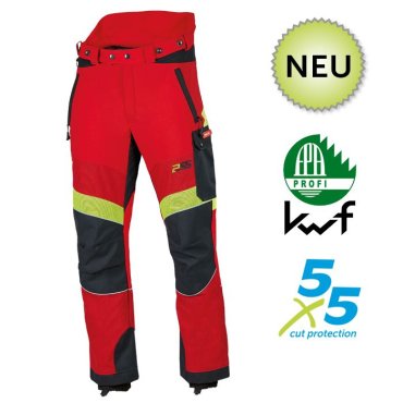 PSS Schnittschutzhose X-treme Breeze - rot/gelb
