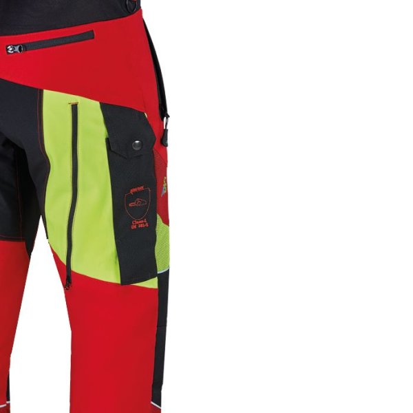 PSS Schnittschutzhose X-treme Breeze - rot/gelb