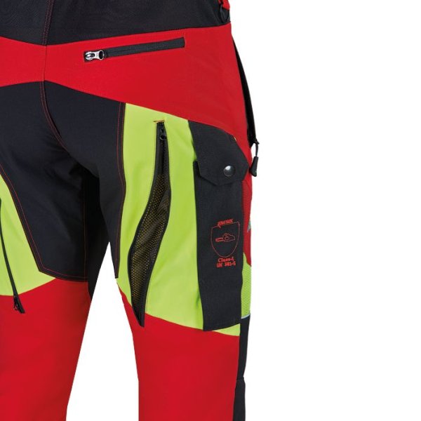 PSS Schnittschutzhose X-treme Breeze - rot/gelb