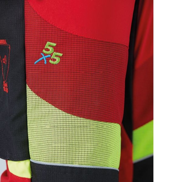 PSS Schnittschutzhose X-treme Breeze - rot/gelb